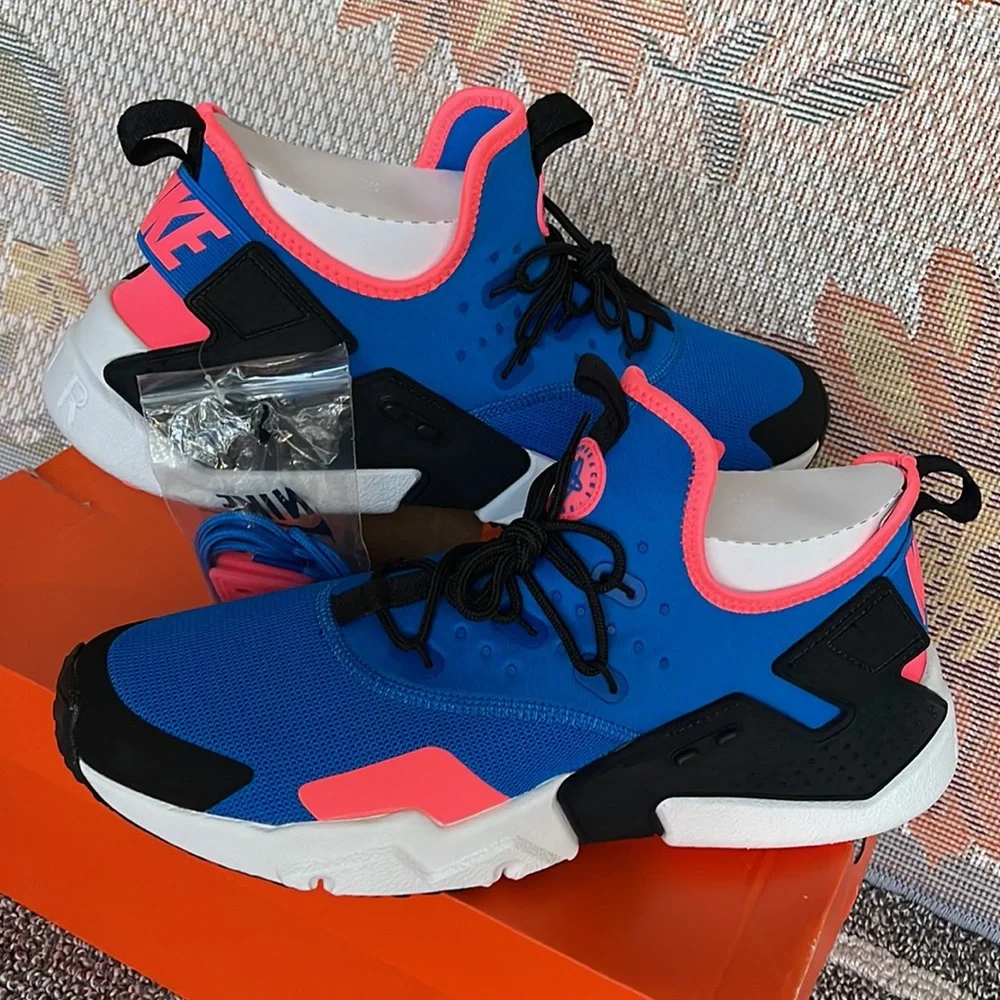 NIKE Men’s AIR HUARACHE DRIFT
BLUE NEBULA/BLACK
AH7334 403 Sneakers Athletic - Picture 11 of 16